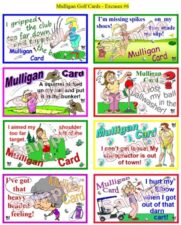 Mulligan Golf Cards Excuses #6